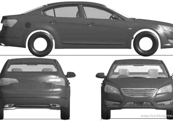 Kia Cadenza - K7 (2012) - Kia - drawings, dimensions, pictures of the car