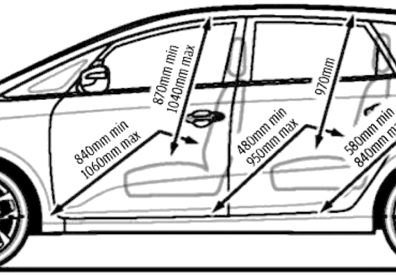 Kia Carens (2013) - Kia - drawings, dimensions, pictures of the car