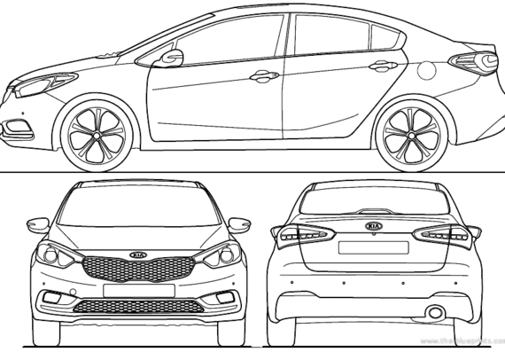 Kia Cerato - Forte K3 (2013) - Kia - drawings, dimensions, pictures of the car