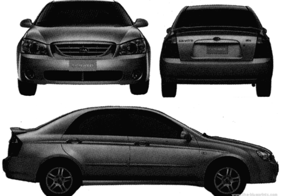 Kia Cerato (2005) - Kia - drawings, dimensions, pictures of the car