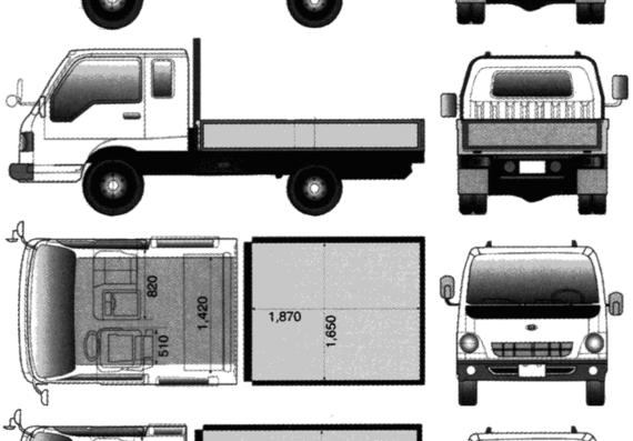 Kia K2500 (2005) - Kia - drawings, dimensions, pictures of the car