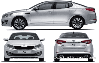 Kia K5 - Magentis (2010) - Kia - drawings, dimensions, pictures of the car