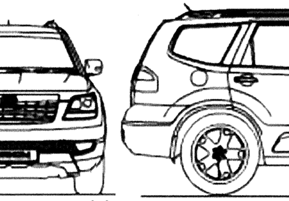 Kia Mohave (2009) - Киа - чертежи, габариты, рисунки автомобиля
