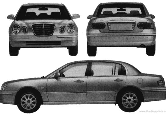 Kia Opirus (2005) - Kia - drawings, dimensions, pictures of the car