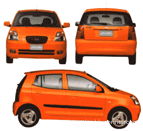 Kia Picanto - Kia - drawings, dimensions, pictures of the car