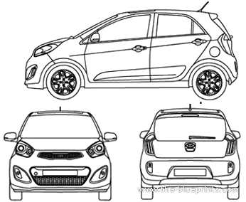 Kia Picanto (2012) - Kia - drawings, dimensions, pictures of the car