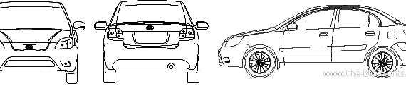 Kia Pride (2010) - Kia - drawings, dimensions, pictures of the car