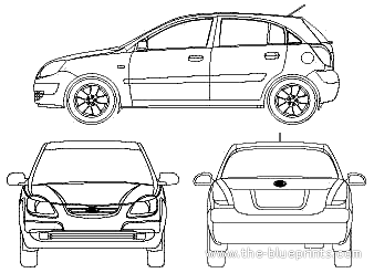 Kia Pride 5-Door (2011) - Kia - drawings, dimensions, pictures of the car