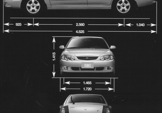 Kia Schuma - Kia - drawings, dimensions, pictures of the car