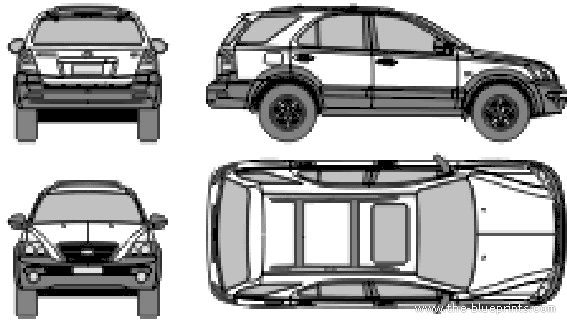 Kia Sorento (2001) - Kia - drawings, dimensions, pictures of the car