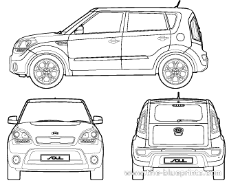Kia Soul (2012) - Kia - drawings, dimensions, pictures of the car