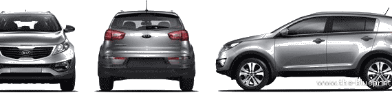 Kia Sportage (2010) - Kia - drawings, dimensions, pictures of the car