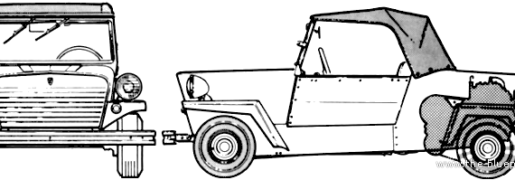 King Midget Roadster (1968) - Разные автомобили - чертежи, габариты, рисунки автомобиля