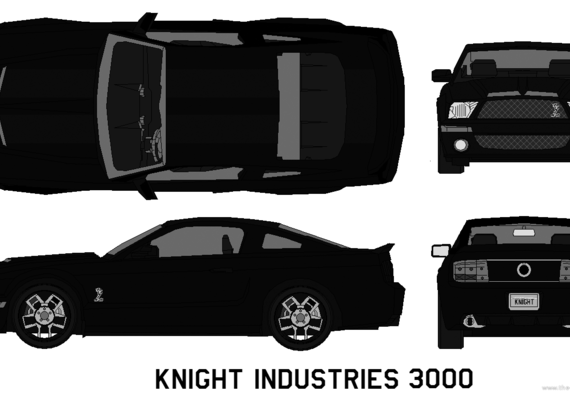 Knight Industries Three-Thousand - Different cars - drawings, dimensions, pictures of the car