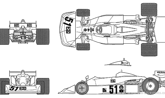 Kojima KE007 F-1 - Various cars - drawings, dimensions, pictures of the car