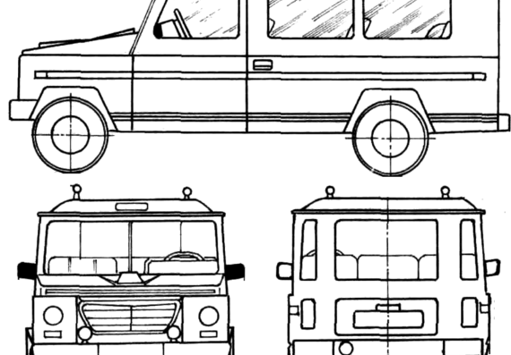 Komar - Разные автомобили - чертежи, габариты, рисунки автомобиля