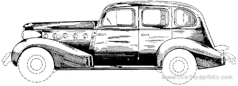 LaSalle (1934) - Разные автомобили - чертежи, габариты, рисунки автомобиля