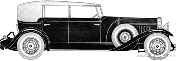 LaSalle Landaulette (1930) - Разные автомобили - чертежи, габариты, рисунки автомобиля