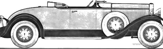 LaSalle Roadster (1930) - Разные автомобили - чертежи, габариты, рисунки автомобиля