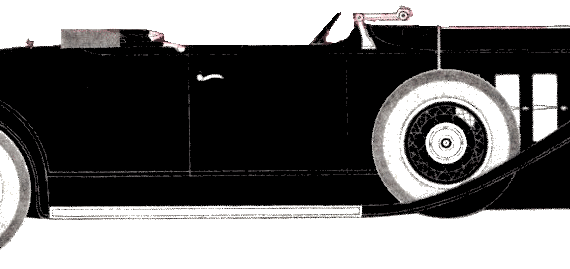 LaSalle Roadster (1931) - Разные автомобили - чертежи, габариты, рисунки автомобиля