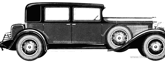 LaSalle Sedan (1931) - Разные автомобили - чертежи, габариты, рисунки автомобиля