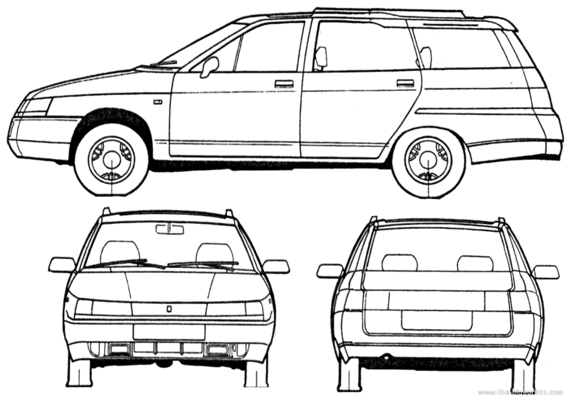 Lada 111 - Лада - чертежи, габариты, рисунки автомобиля