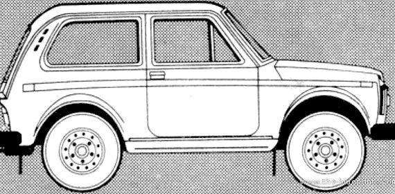 Lada Niva (1981) - Лада - чертежи, габариты, рисунки автомобиля