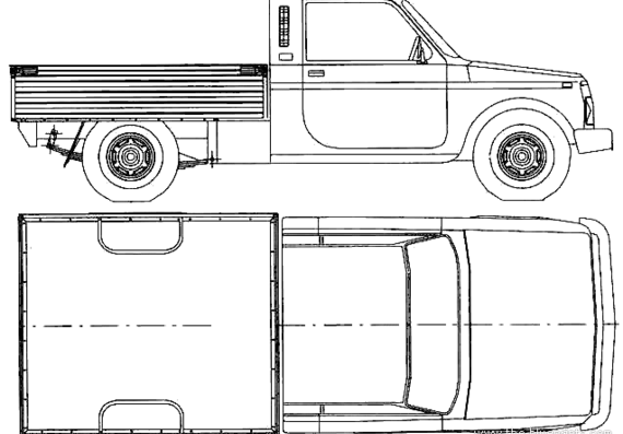 Lada Niva 2121 - Лада - чертежи, габариты, рисунки автомобиля