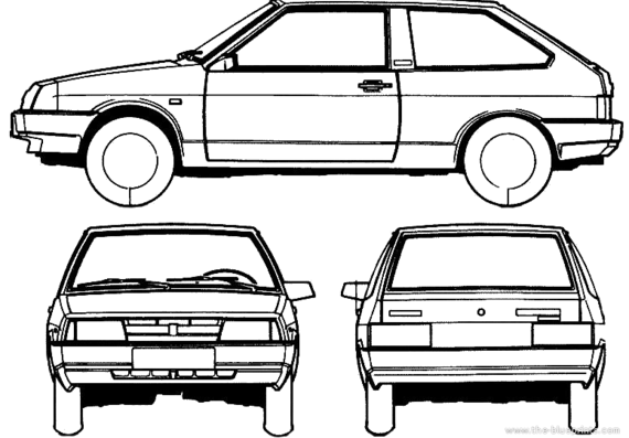 Lada Samara 3-Door - Lada - drawings, dimensions, pictures of the car