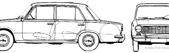 Lada VAZ 2101 Nova 1200L - Лада - чертежи, габариты, рисунки автомобиля