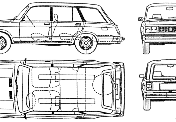 Lada VAZ 2104 Riva Kombi 1.7i - Lada - drawings, dimensions, pictures of the car