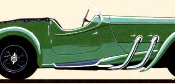 Lagonda LG45 Rapide Open Tourer (1937) - Хендай - чертежи, габариты, рисунки автомобиля