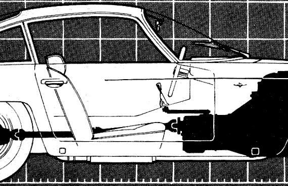 Lamborghini 350GT (1965) - Ламборджини - чертежи, габариты, рисунки автомобиля