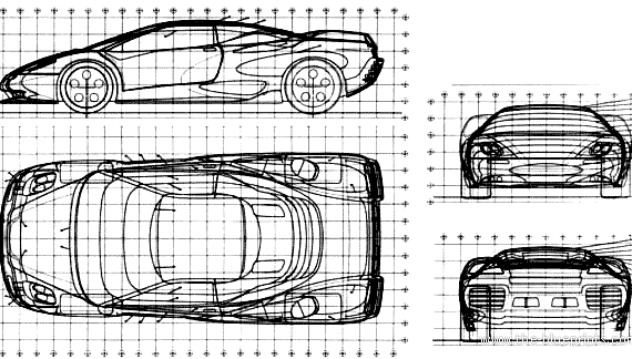 Lamborghini Canto - Ламборджини - чертежи, габариты, рисунки автомобиля