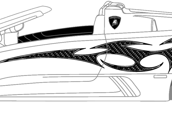 Lamborghini Diablo VT Roadster (1995) - Lamborghini - drawings, dimensions, pictures of the car