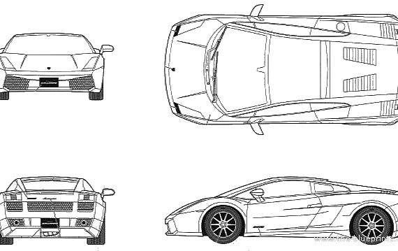 Lamborghini Gallardo By SPORTEC - Lamborghini - drawings, dimensions,  pictures of the car | Download drawings, blueprints, Autocad blocks, 3D  models | AllDrawings
