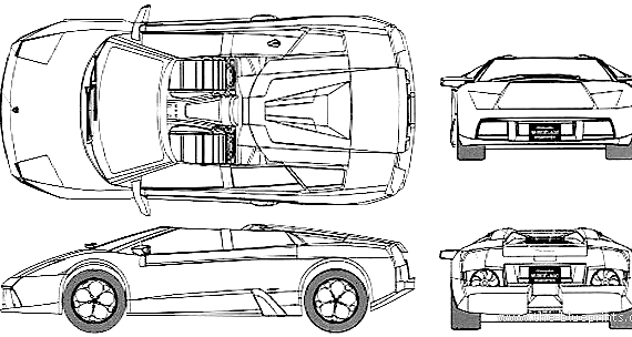 Lamborghini Murcielago Roadster (2004) - Lamborghini - drawings, dimensions, pictures of the car