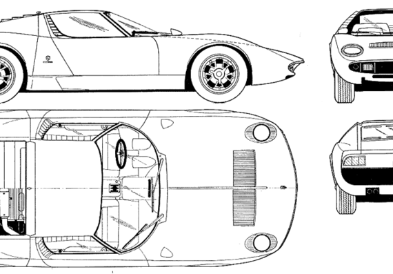 Lamborghini P400 Miura - Lamborghini - drawings, dimensions, pictures of the car