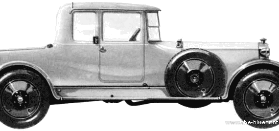 Lanchester 40hp Coupe (1924) - Ланчестер - чертежи, габариты, рисунки автомобиля