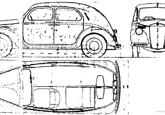 Lancia Ardea (1939) - Лянча - чертежи, габариты, рисунки автомобиля
