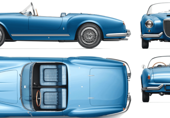 Lancia Aurelia B24 S Spider America (1956) - Lianca - drawings, dimensions, pictures of the car
