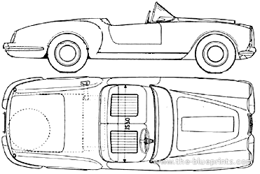 Lancia Aurelia Spider (1955) - Lianca - drawings, dimensions, pictures of the car