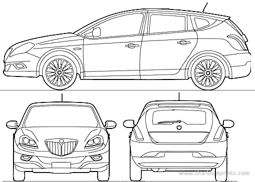 Lancia Delta (2012) - Lianca - drawings, dimensions, pictures of the car