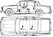 Lancia Flaminia Sedan (1960) - Лянча - чертежи, габариты, рисунки автомобиля