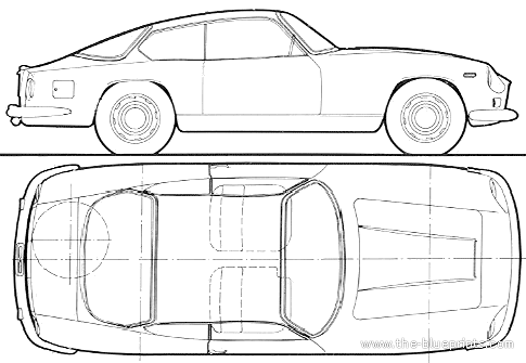 Lancia Flaminia Super Sport Zagato (1966) - Лянча - чертежи, габариты, рисунки автомобиля