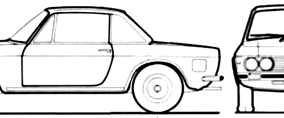 Lancia Fluvia Coupe - Лянча - чертежи, габариты, рисунки автомобиля