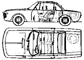 Lancia Fulvia Coupe Rallye 1.3 - Лянча - чертежи, габариты, рисунки автомобиля