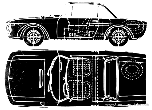 Lancia Fulvia HF - Лянча - чертежи, габариты, рисунки автомобиля