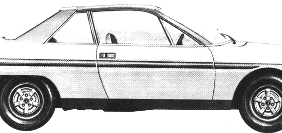 Lancia Gamma Coupe (1976) - Лянча - чертежи, габариты, рисунки автомобиля