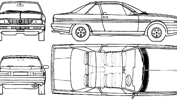 Lancia Gamma Coupe (1977) - Лянча - чертежи, габариты, рисунки автомобиля